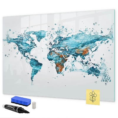 Dry erase board magnetic Water maps with personal memories