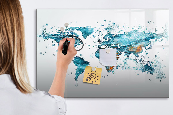 Dry erase board magnetic Water maps with personal memories