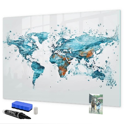 Dry erase board magnetic Water maps with personal memories