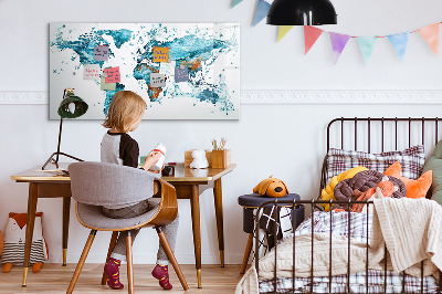 Dry erase board magnetic Water maps with personal memories