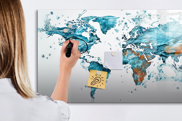 Dry erase board magnetic Water maps with personal memories