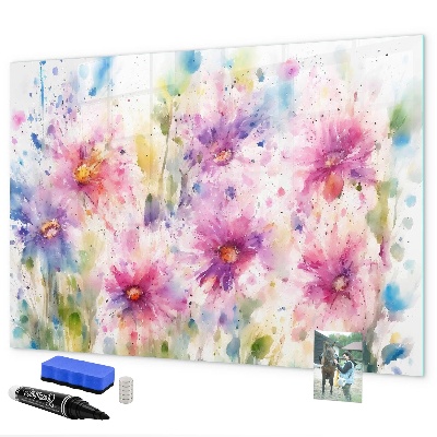 Magnetic dry erase board A colorful board for photos and notes