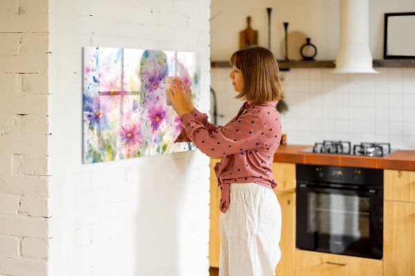 Magnetic dry erase board A colorful board for photos and notes