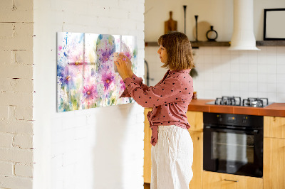Magnetic dry erase board A colorful board for photos and notes