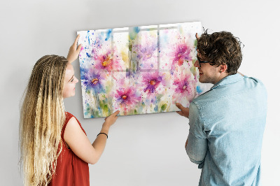 Magnetic dry erase board A colorful board for photos and notes
