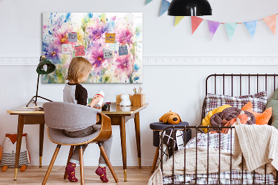 Magnetic dry erase board A colorful board for photos and notes