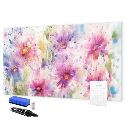 Magnetic dry erase board A colorful board for photos and notes