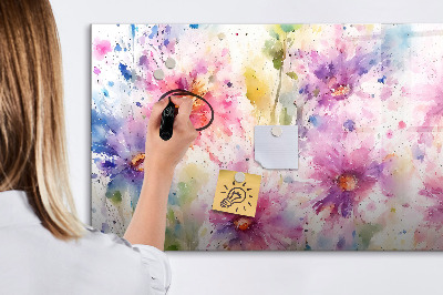 Magnetic dry erase board A colorful board for photos and notes