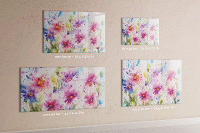 Magnetic dry erase board A colorful board for photos and notes