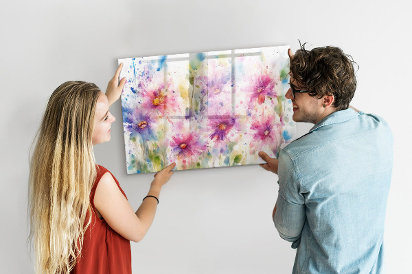 Magnetic dry erase board A colorful board for photos and notes