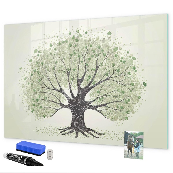 Magnetic dry erase board Memories tree with personal photos