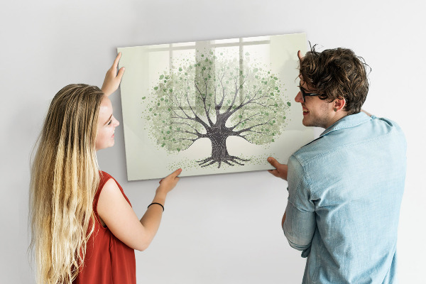 Magnetic dry erase board Memories tree with personal photos