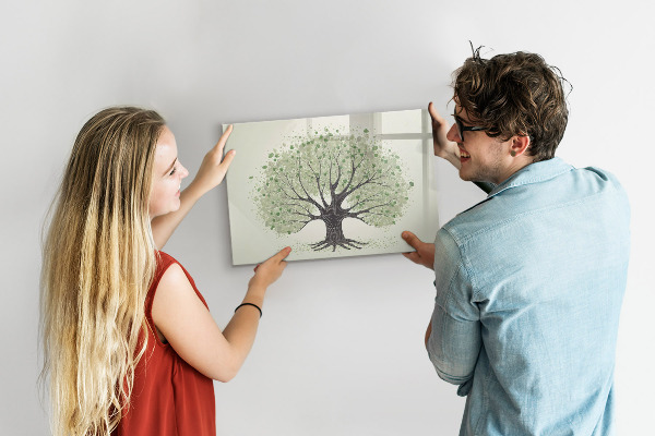Magnetic dry erase board Memories tree with personal photos