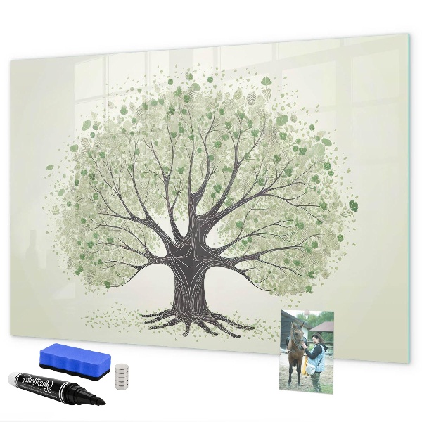 Magnetic dry erase board Memories tree with personal photos