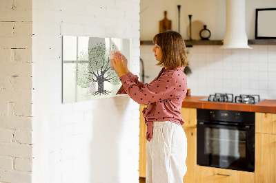 Magnetic dry erase board Memories tree with personal photos