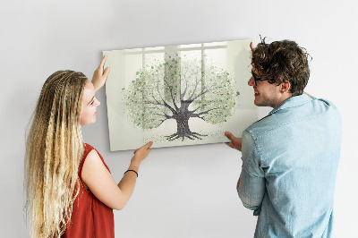 Magnetic dry erase board Memories tree with personal photos