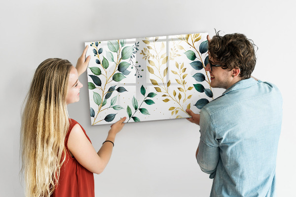 Dry erase board magnetic Green leaves and memories in photos