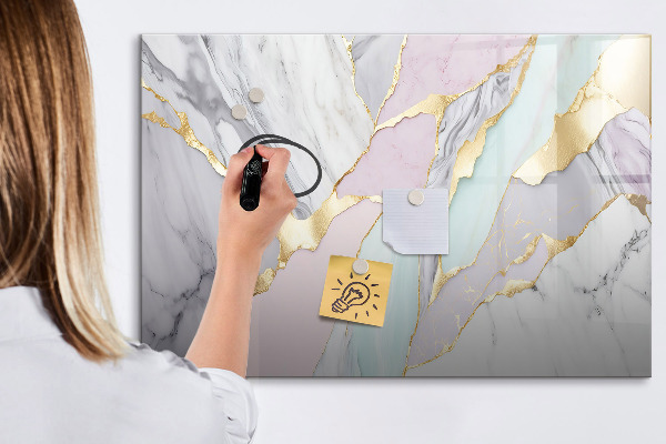 Magnetic dry erase board Modern board for notes and photos
