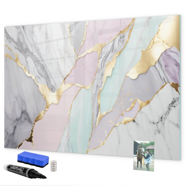 Magnetic dry erase board Modern board for notes and photos