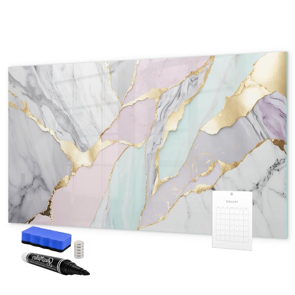 Magnetic dry erase board Modern board for notes and photos
