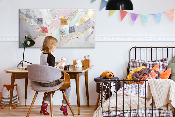 Magnetic dry erase board Modern board for notes and photos