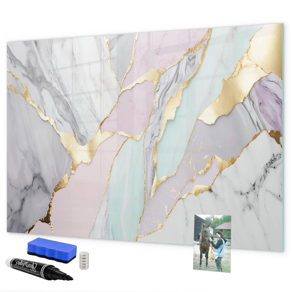Magnetic dry erase board Modern board for notes and photos