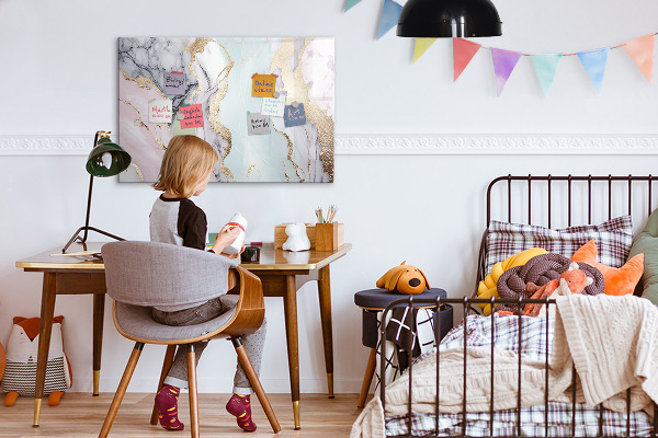 Dry erase board magnetic A stylish board for notes and photos
