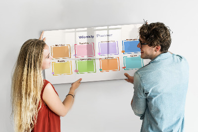 Magnetic dry erase board Weekly planner with space for photos