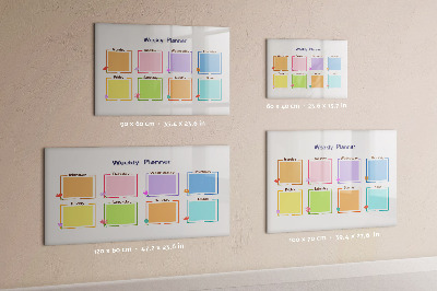 Magnetic dry erase board Weekly planner with space for photos