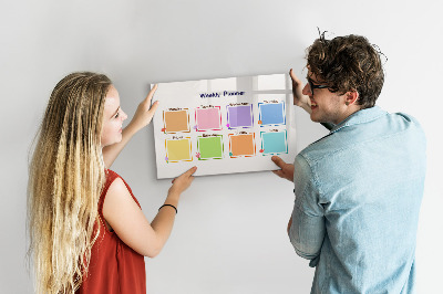 Magnetic dry erase board Weekly planner with space for photos