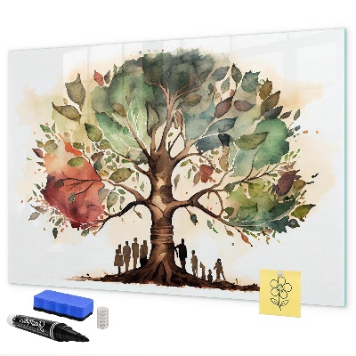 Magnetic dry erase board Memories tree with personal photos