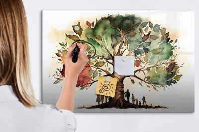 Magnetic dry erase board Memories tree with personal photos