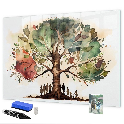 Magnetic dry erase board Memories tree with personal photos