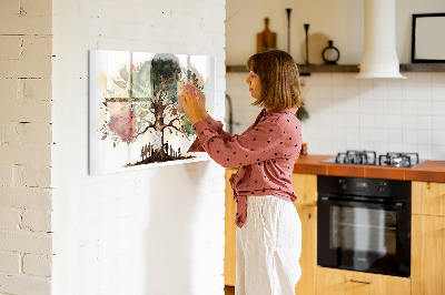 Magnetic dry erase board Memories tree with personal photos