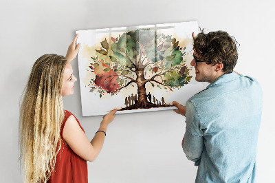 Magnetic dry erase board Memories tree with personal photos