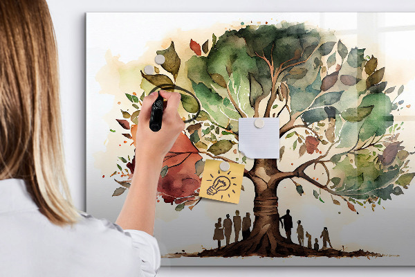 Magnetic dry erase board Memories tree with personal photos