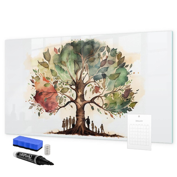 Magnetic dry erase board Memories tree with personal photos
