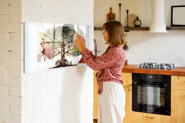 Magnetic dry erase board Memories tree with personal photos