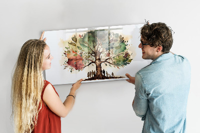 Magnetic dry erase board Memories tree with personal photos