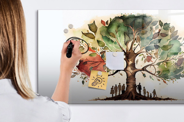 Magnetic dry erase board Memories tree with personal photos