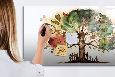 Magnetic dry erase board Memories tree with personal photos