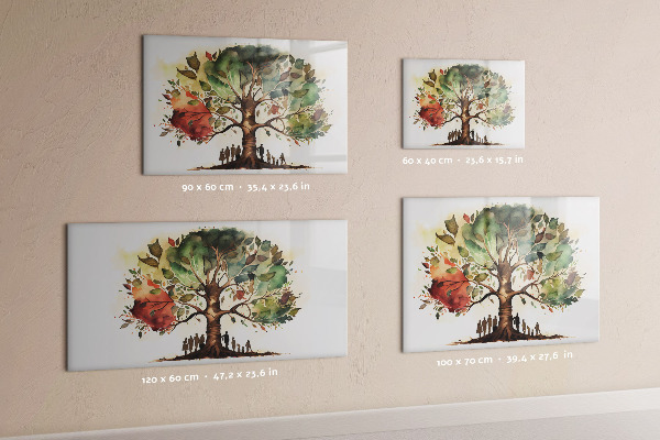 Magnetic dry erase board Memories tree with personal photos