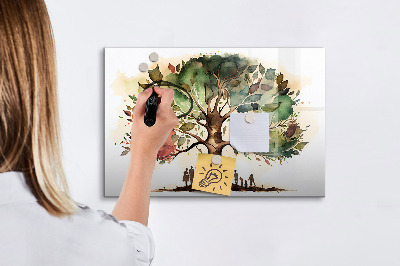Magnetic dry erase board Memories tree with personal photos