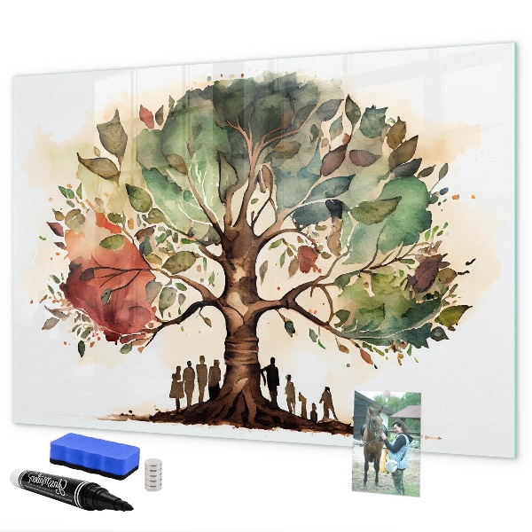 Magnetic dry erase board Memories tree with personal photos