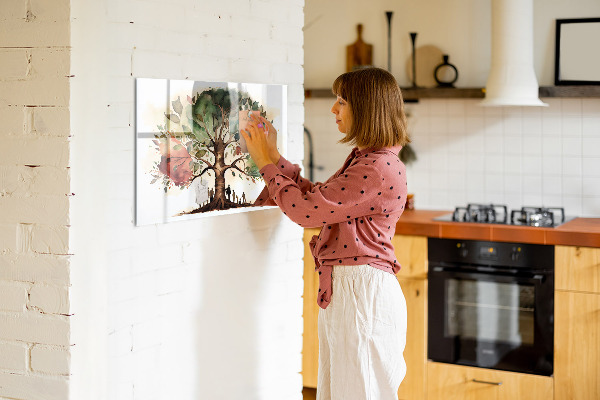 Magnetic dry erase board Memories tree with personal photos