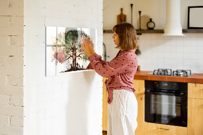 Magnetic dry erase board Memories tree with personal photos