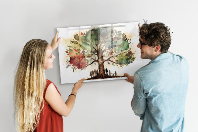 Magnetic dry erase board Memories tree with personal photos