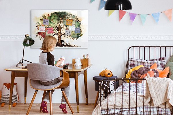 Magnetic dry erase board Memories tree with personal photos