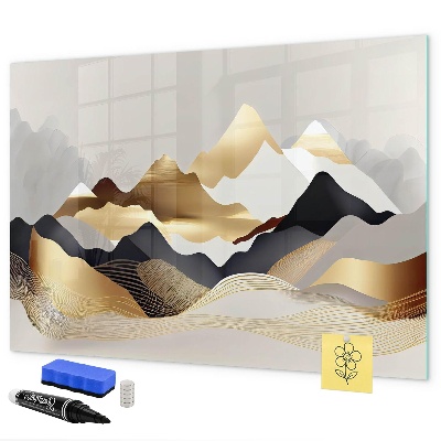 Dry erase board magnetic Modern board for photos and notes