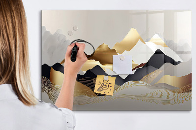 Dry erase board magnetic Modern board for photos and notes